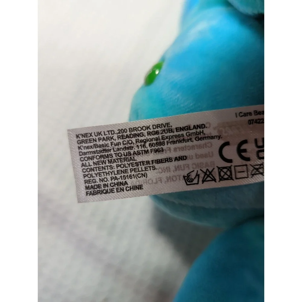 Care Bears Love the Earth Plush teddy blue green Basic Fun 9